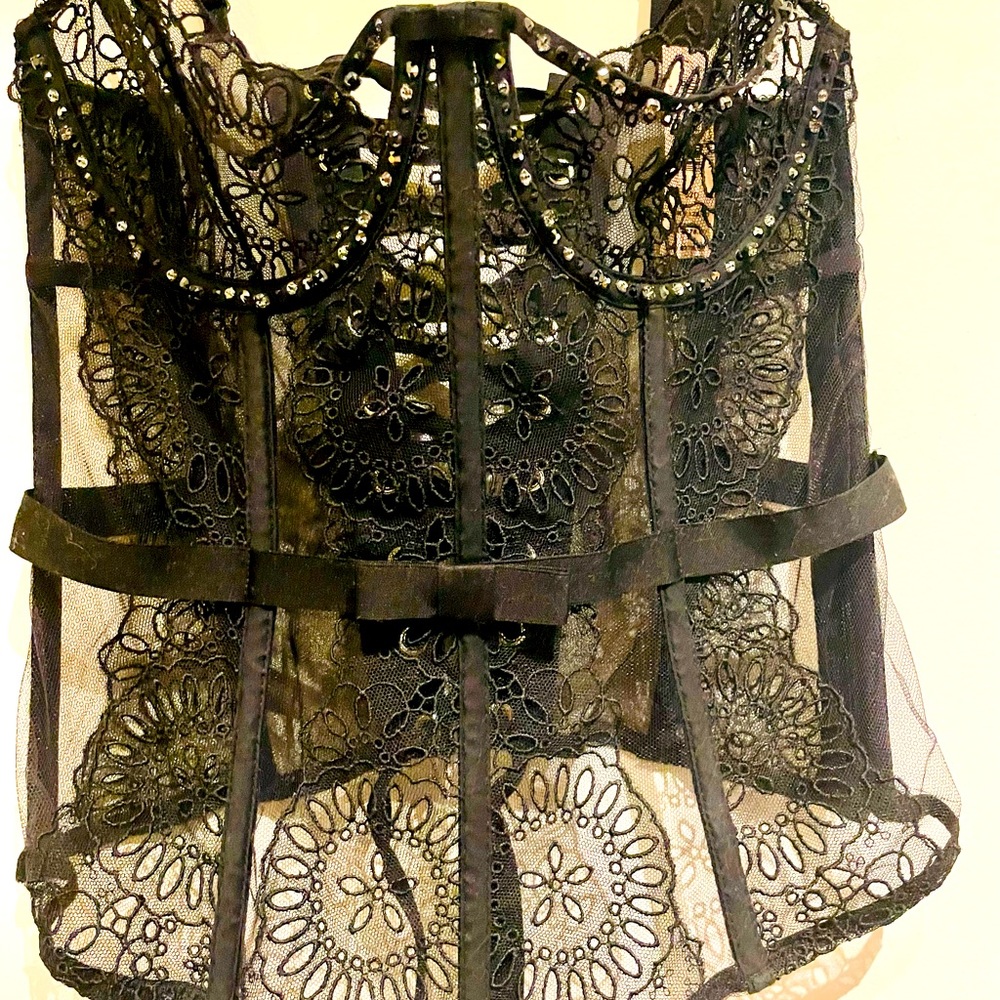 NWT Victoria Secret Designer Collection Corset w/ Swarovski Crystals size 32D